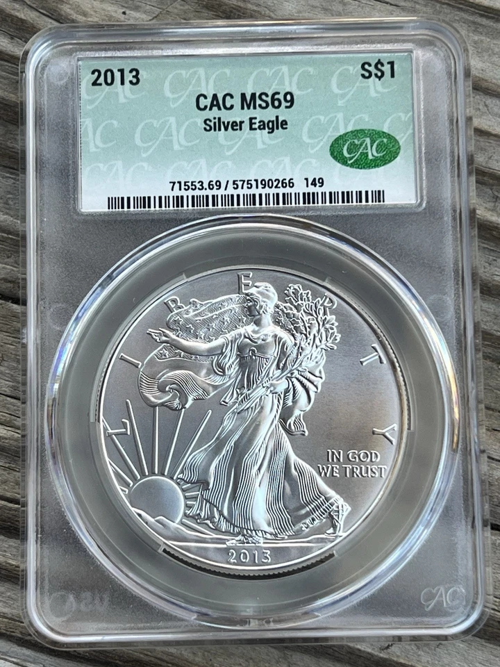 2013 Walking Silver Eagle CAC Ms 69 - Image 1 of 2
