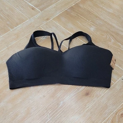 PINK Victoria's Secret  Black Active Seamless Air Sports Bra XXL NWT - Image 1 of 4
