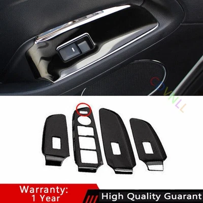 For Kia K3 Forte 2014-2018 Black Steel Car Glass Window Lifting Lock Cover Trim - Image 1 of 4
