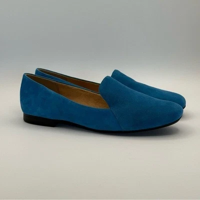 Naturalizer Emiline Bauhaus Loafer Blue Suede Slip-on Low Heel Work Size 9.5 - Image 1 of 4