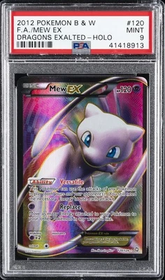 2012 POKEMON B&W DRAGONS EXALTED #120 FULL ART/MEW EX PSA 9 - Image 1 of 2