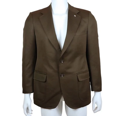 Vintage Sears Roebuck Brown Blazer Classic Sport Coat 70s USA Men's 42R - Image 1 of 4