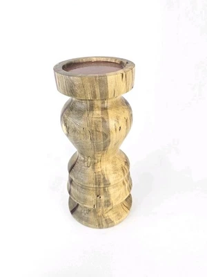 Candelabro Pilar Madera Partida Ardiente Rojo Resina Granja Campo Decoración Regalo Foto 1 de 4