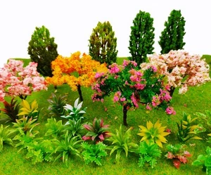 28 Pcs Miniature Fairy Garden Tree Plant Ornament, Mixed Model Trees 1-3 Inch... - Picture 1 of 7