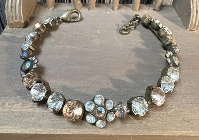 Pulsera Sorrelli Vintage Tan Bonita Transparente Cristales Blancos y Rosados -Envío Gratis Foto 1 de 4