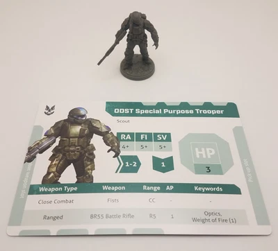 光环闪点-ODST部队带战斗BR55战斗步枪*单微型* — 第 1/3 张图片