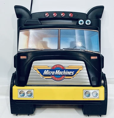 1 Micro Machine 1988 negro semi camión coche estuche de transporte Foto 1 de 4