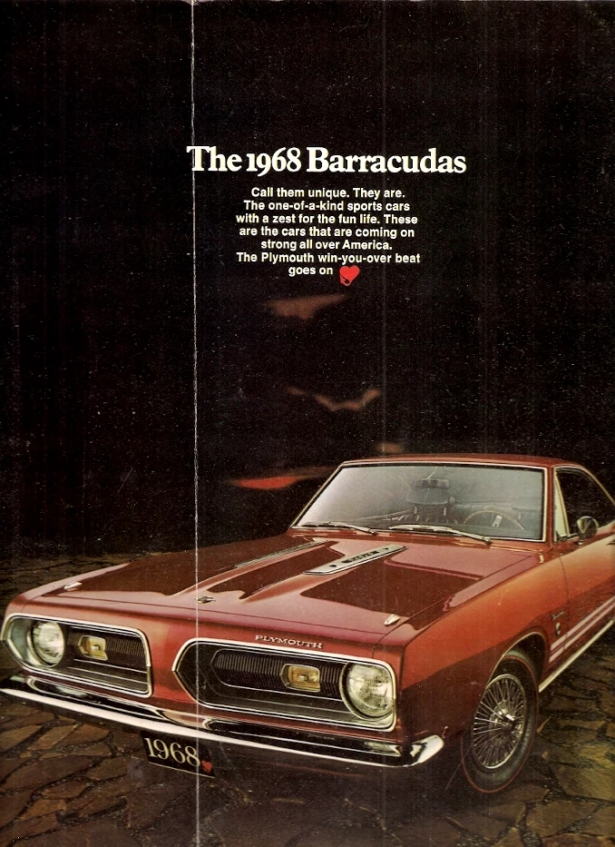 Plymouth Barracuda 1968 UK & USA Markets Sales Brochure Inc. Formula S - Image 1 of 1