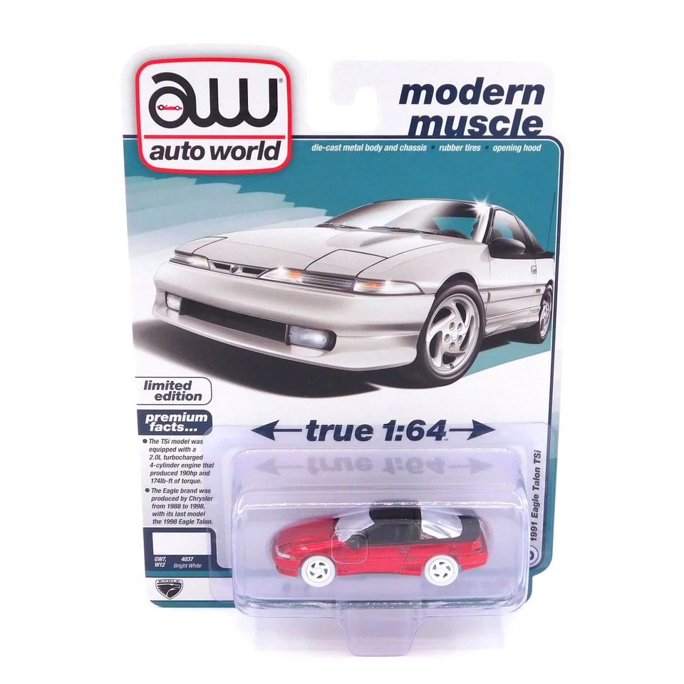 Chase 1991 Eagle Talon White Auto World Premium escala 1:64 Foto 1 de 2