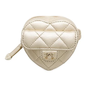 CHANEL Heart-shaped arm coin purse Lambskin Gold AP2786 - Picture 1 of 15