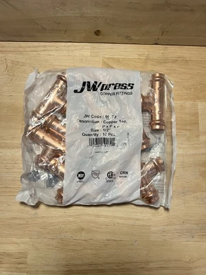 JW Press 50179 1/2" Copper Tee 10pcs - Image 1 of 4