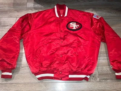 Chaqueta San Francisco 49ers Forty Niners NFL Proline Starter roja satinada XL de colección Foto 1 de 4