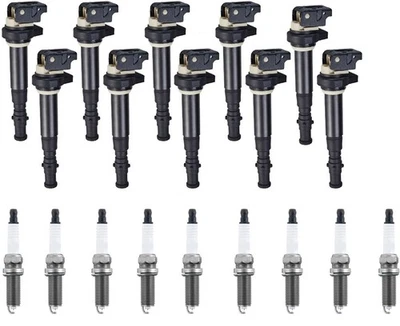 Bobinas de ignição direta e velas de ignição compatíveis com BMW M5 5.0L 2006 2007 2008 2009 2010 - Imagem 1 de 4