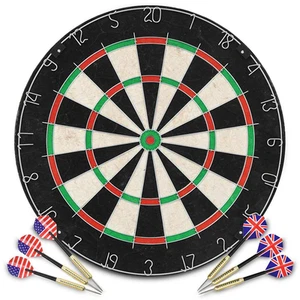 vidaXL Profi-Dartboard Sisal Ø45 cm inkl. 6 Darts mit Stahlspitze & Zubehör - Bild 1 von 11