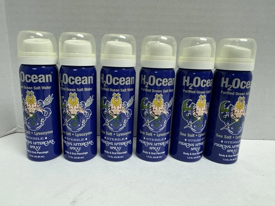 批量 6 件 H2Ocean 纯化海洋盐水穿孔后护理喷雾有效期至 2026 年 6 月 — 第 1/4 张图片