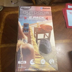 Paquete de 2 altavoces estéreo inalámbricos Bluetooth para exteriores IPX5 recarga impermeable - Imagen 1 de 6