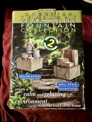 Fuente de Colección Inalámbrica Tranquilidad Estilo Pared con Luces de Té Nueva en Caja/Nunca Usada Foto 1 de 4