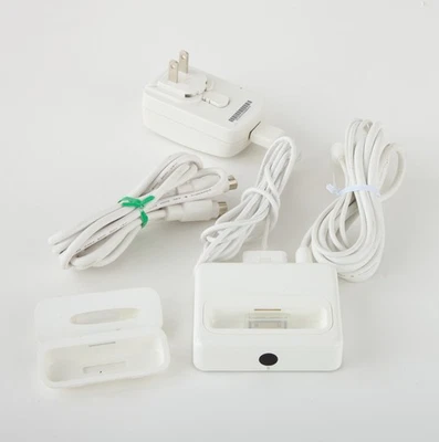 Dynex Universal Dock iPod iPhone Charger Power Adapter AV Cables - Image 1 of 3