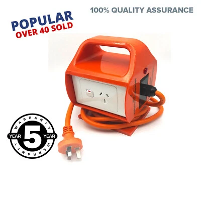 CONVERTER 15 Amp to 10 Amp Portable RCD 2x Single 15 Amp Power Point Outlet GPO — 第 1/4 张图片