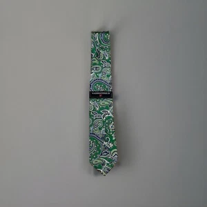 Saddlebred Men's Necktie - Green Paisley Pattern - New w/ Tags - Picture 1 of 2