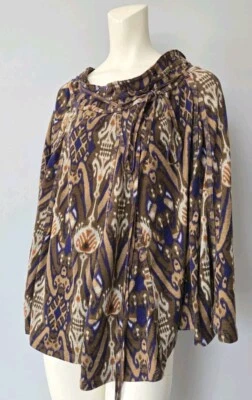 Poncho cuello capucha lapislázuli para mujer talla L Foto 1 de 4