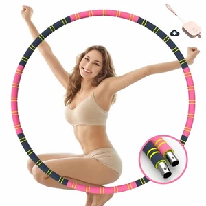 Hula Hoop Reifen,8 Abnehmbarer Rostfreie Stähle Gewichtete Fitness - Bild 1 von 8