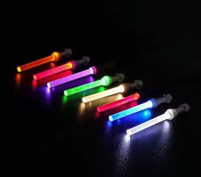 LED Light Up Lightsaber purple red, blue with USB for Lego Star Wars Minifigures