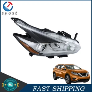 Front Headlight For 2015-18 Nissan Murano Platinum Right Side Clear Lens Chrome - Picture 1 of 14