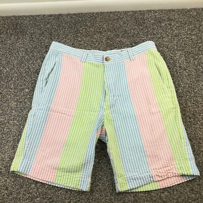 Pantalones Cortos Vineyard Vines Kentucky Derby Seersucker 8" Rayas Pastel Para Hombre Talla 32 Foto 1 de 4