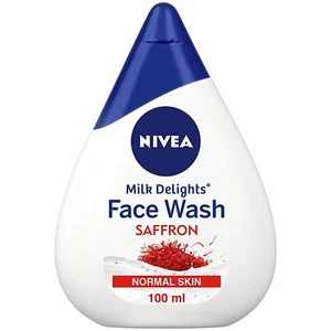 Nivea Face Wash Milk Delights Saffron for Normal Skin Type 100 ml - Picture 1 of 3