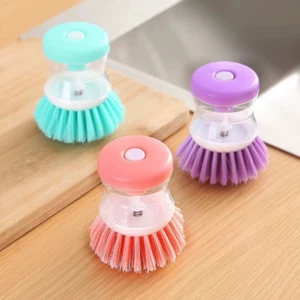 10x Multifunction Kitchen Cleaning Brushes – Pink, Purple, Baby Blue Set - Picture 1 of 6