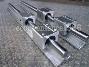 2 pcs SBR20-1300mm 20 MM FULLY SUPPORTED LINEAR RAIL SHAFT ROD with 4 SBR20UU - Picture 1 of 2
