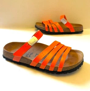 Sandalias/mulas sin cordones con correa naranja Betula BIRKENSTOCK para dama talla UK 5,5 EU39 - Imagen 1 de 4