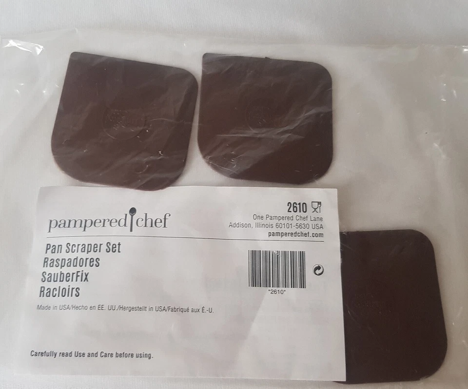 Pampered Chef 3 Stück Sauberfix, Reinigungsspatel 3tlg  braun NEU - Bild 1 von 1