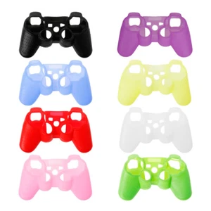 For Playstation PS3 Controller Silicone Rubber Skin Grip Protective Case Cover - Picture 1 of 27