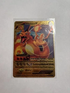 Interlaced Flames Charizard V Level 92 HP522 Gold Foil Pokémon Card - Picture 1 of 2