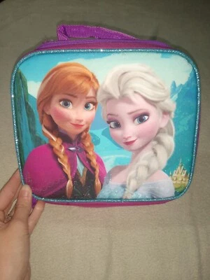 Bolsa de almuerzo Frozen Anna Elsa aislada hermanas Disney princesa lonchera escolar  Foto 1 de 4