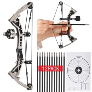 9.5" Mini Compound Bow Kit Toy Arrows Target Shooting Archery Gift Pocket Bow - Picture 1 of 7