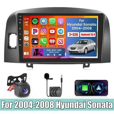 Для 2004-2008 Hyundai Sonata автомобильное радио стерео Apple CarPlay Android 13 GPS навигатор - Изображение 1 из 4