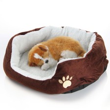 Pet Dog Puppy Cat Kitten Fleece Warm Bed Kennel Plush Mat Pad Medium Washable