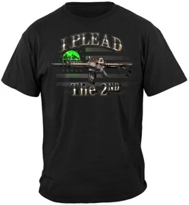2nd Amendment Shirt I Plead The 2nd American Flag Design - Picture 1 of 3