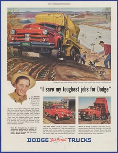 Vintage 1952 DODGE Trucks Automobile Truck Ephemera 1950's Print Ad - Picture 1 of 1