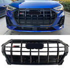 Sq3 Style Black Ring Strip Front Bumper Grille For Audi Q3 Sq3 2019-2022