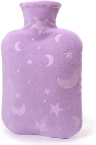 Hot Water Bottle with Soft Cover, 2L Hot Water Bag for Menstrual Cramps, Neck A - Picture 1 of 12