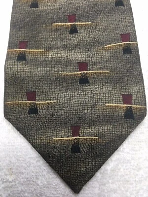 CORBATA MARTIN WONG HOMBRE GRIS MARRÓN CON ORO BORGOÑA 4 X 60 Foto 1 de 4