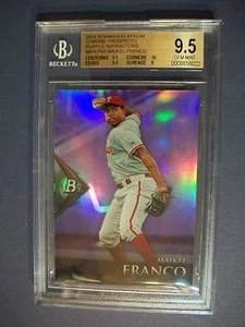 MAIKEL FRANCO 2014 Bowman Platinum Purple Refractors #68 BGS GEM MINT 9.5 Phils - Picture 1 of 1