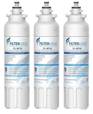 3 Pack Fit LG LT800P Kenmore 9490 ADQ73613401 Refrigerator Water Filter - Image 1 of 3