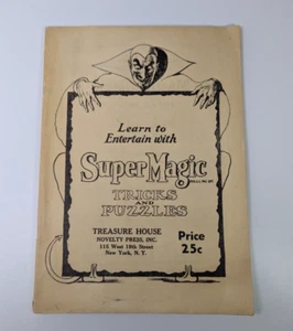 1940 Aprende a Entretener con Trucos y Puzzles Super Magic Catálogo De Colección - Imagen 1 de 12