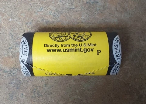 2008 P Sacagawea Golden $1 Dollar BU Roll Cover