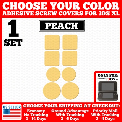 Adhesive Screw Hole Rubber Dust Cover Plug For Nintendo 3DS XL/LL - CHOOSE COLOR - Image 1 of 2